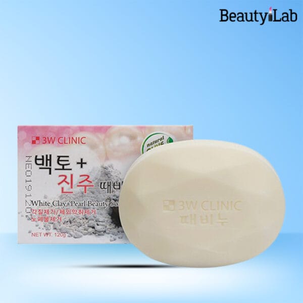 3W Clinic White Clay + Pearl Beauty Soap -120g