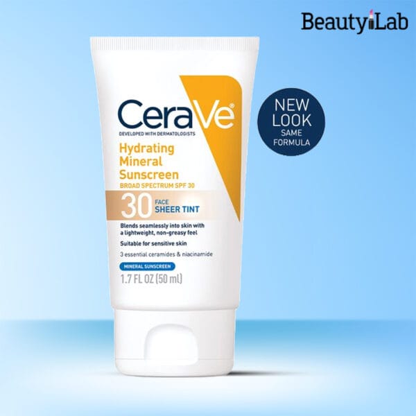 CeraVe Hydrating Mineral Tinted Sunscreen SPF 30 Face 50ml